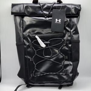 Under Armour Backpack 18L UA Storm Water Repellent Black Summit Roll Top Bag